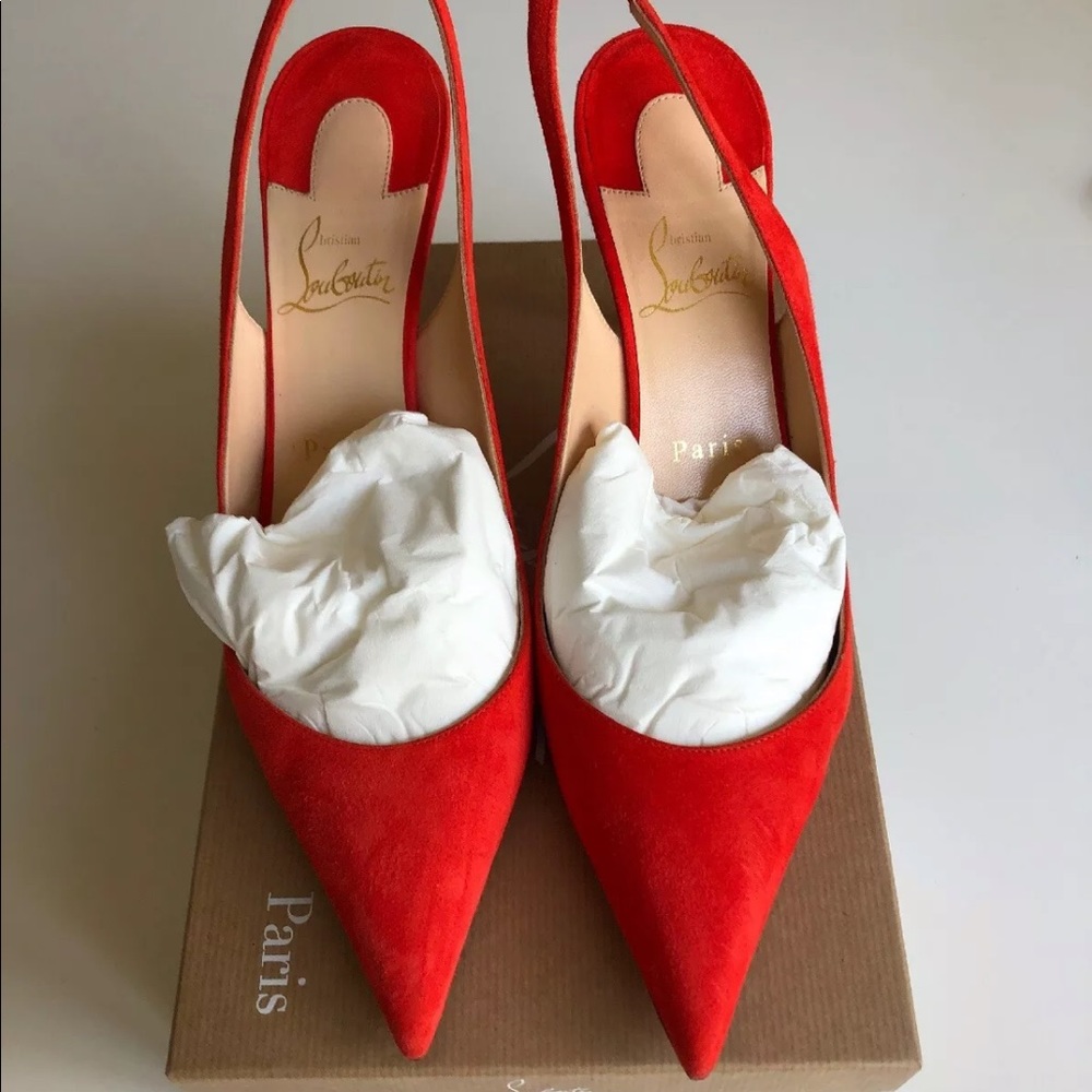 Authentic Christian Louboutin Clare Slingbacks, 40